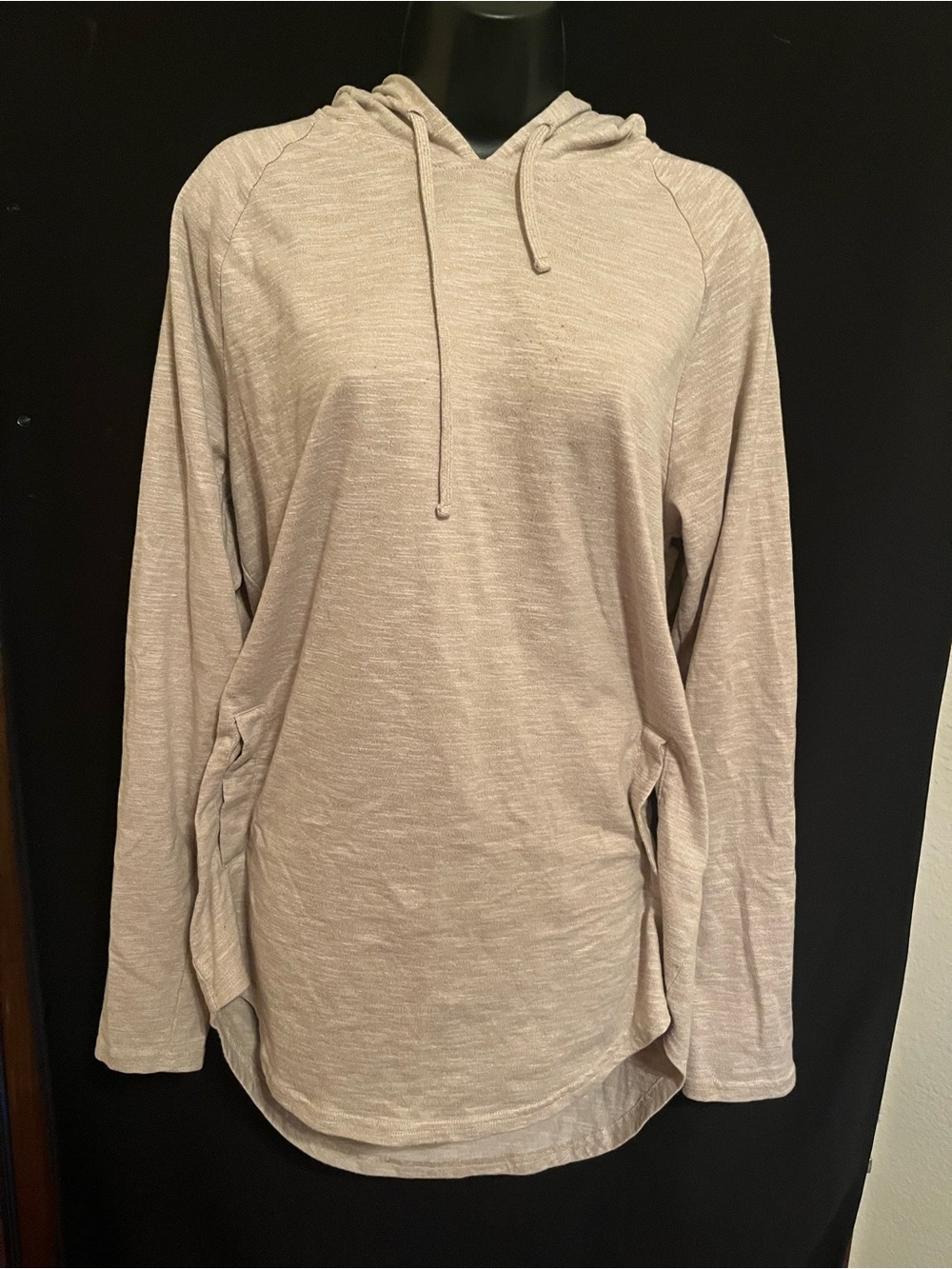 Light Taupe Hooded Men Sweater